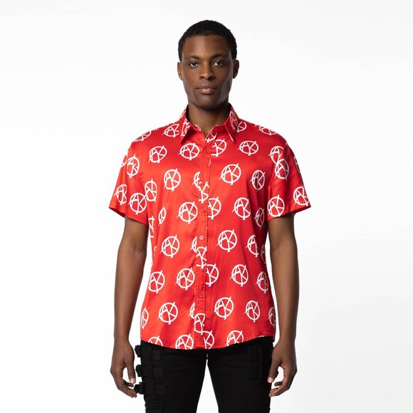 AKINGS Anarchy Satin Shirt (Red - Size Medium and Large) - Picture 2 of 4
